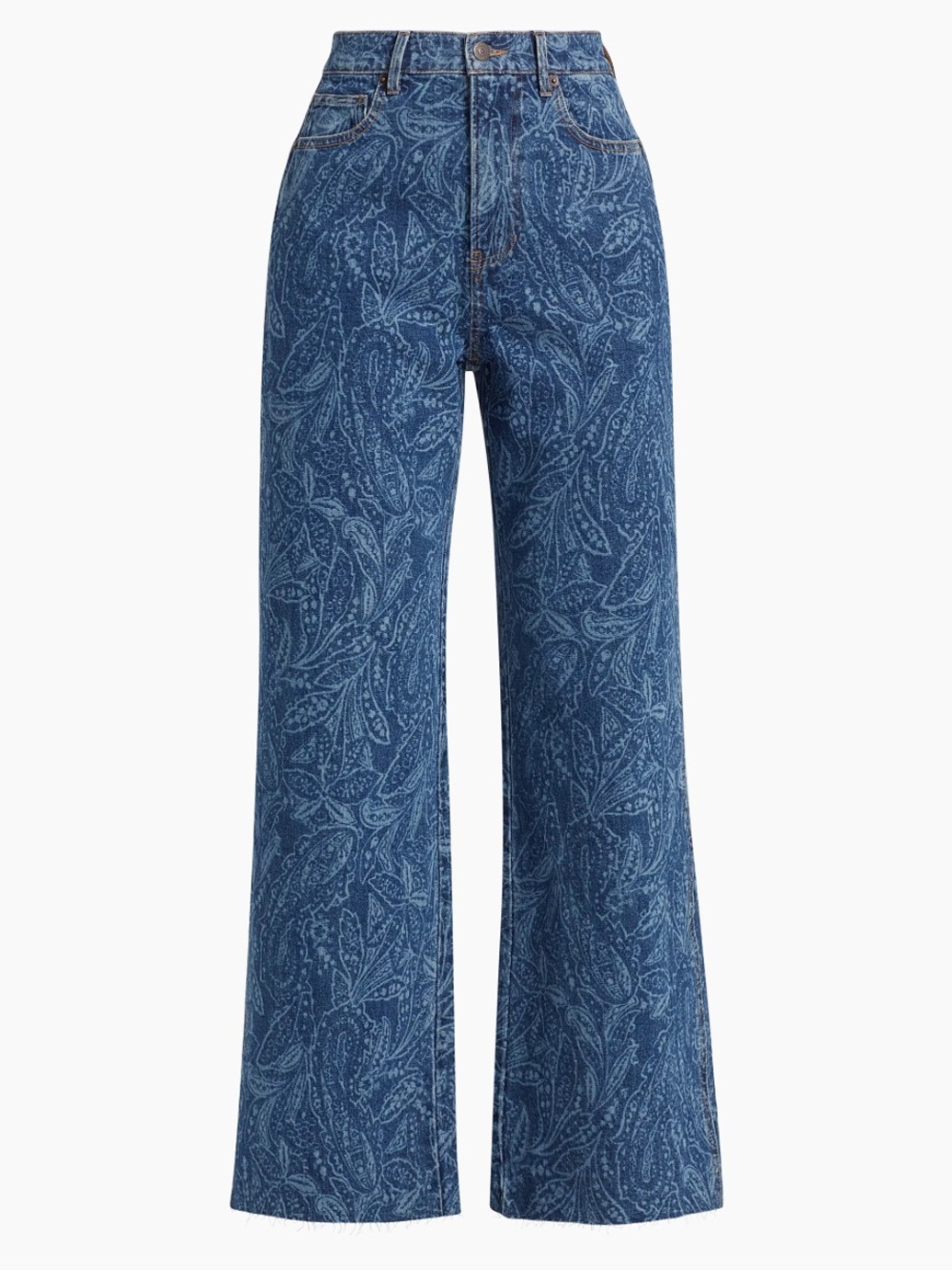 VERONICA BEARD Taylor High Rise Wide Leg Jeans – Atlantic Paisley | Size 27